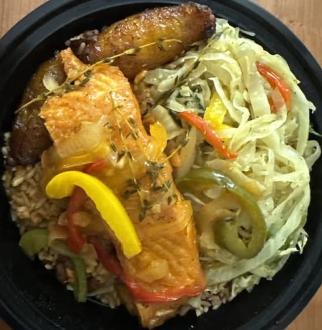 Brown Stew Salmon.